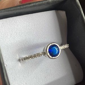 Dainty sapphire ring